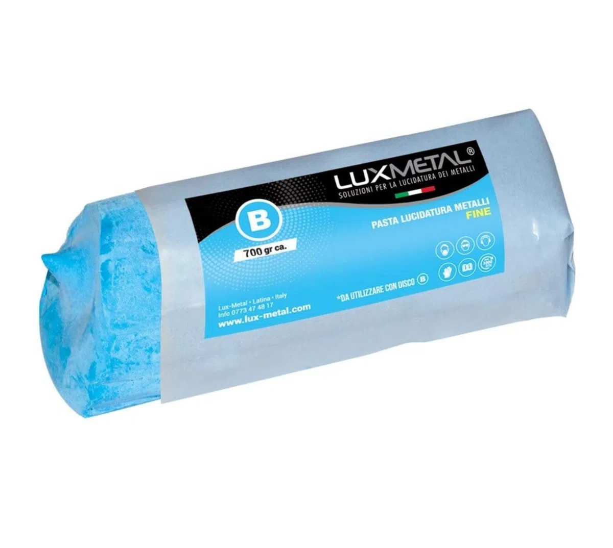 Pasta Abrasiva Pulidora Azul Fina 700 gr para Pulir Acero Inoxidable. Cera para Pulir Metales a Espejo, Aluminio Brillante, Hierro, Cromados, Madera, Latón, Cobre, Mármol, Plástico, Plata.