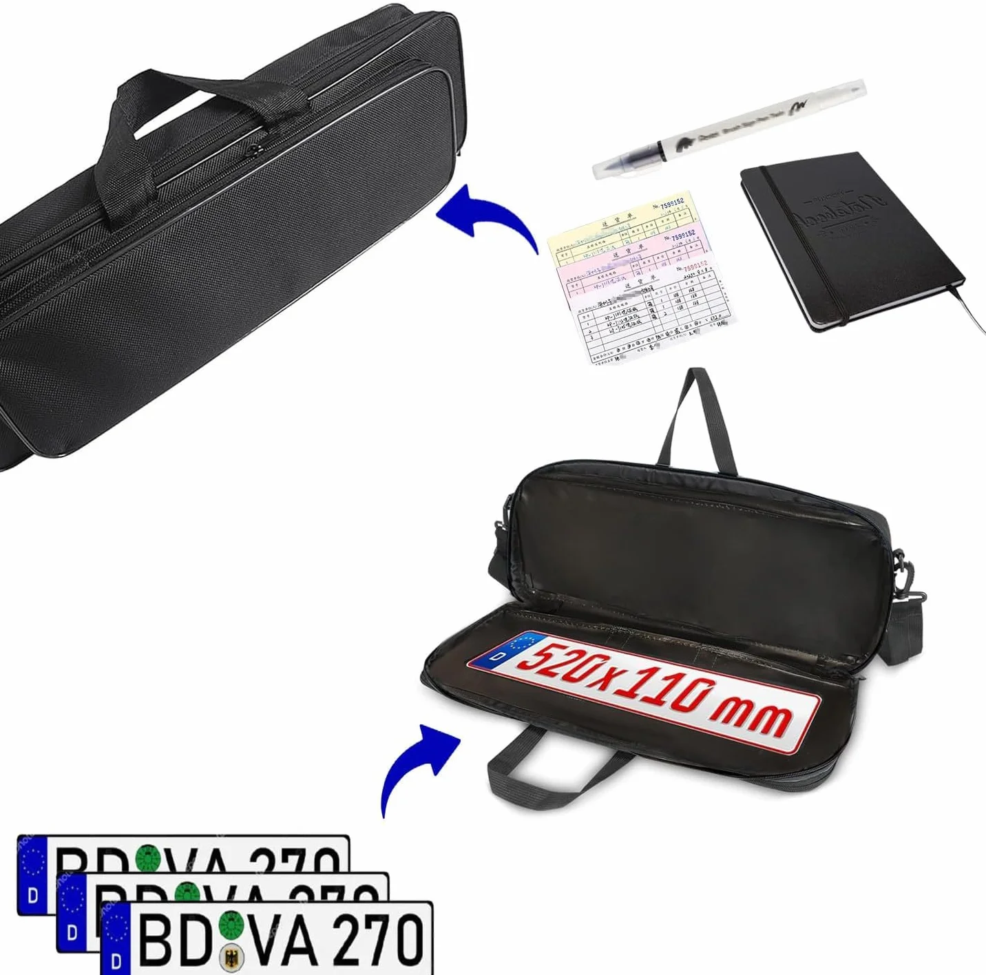 Bolsa T TAKONE para matrículas de concesionarios, servicios de matriculación y talleres – Bolsa ideal para la fácil conservación y organización de matrículas