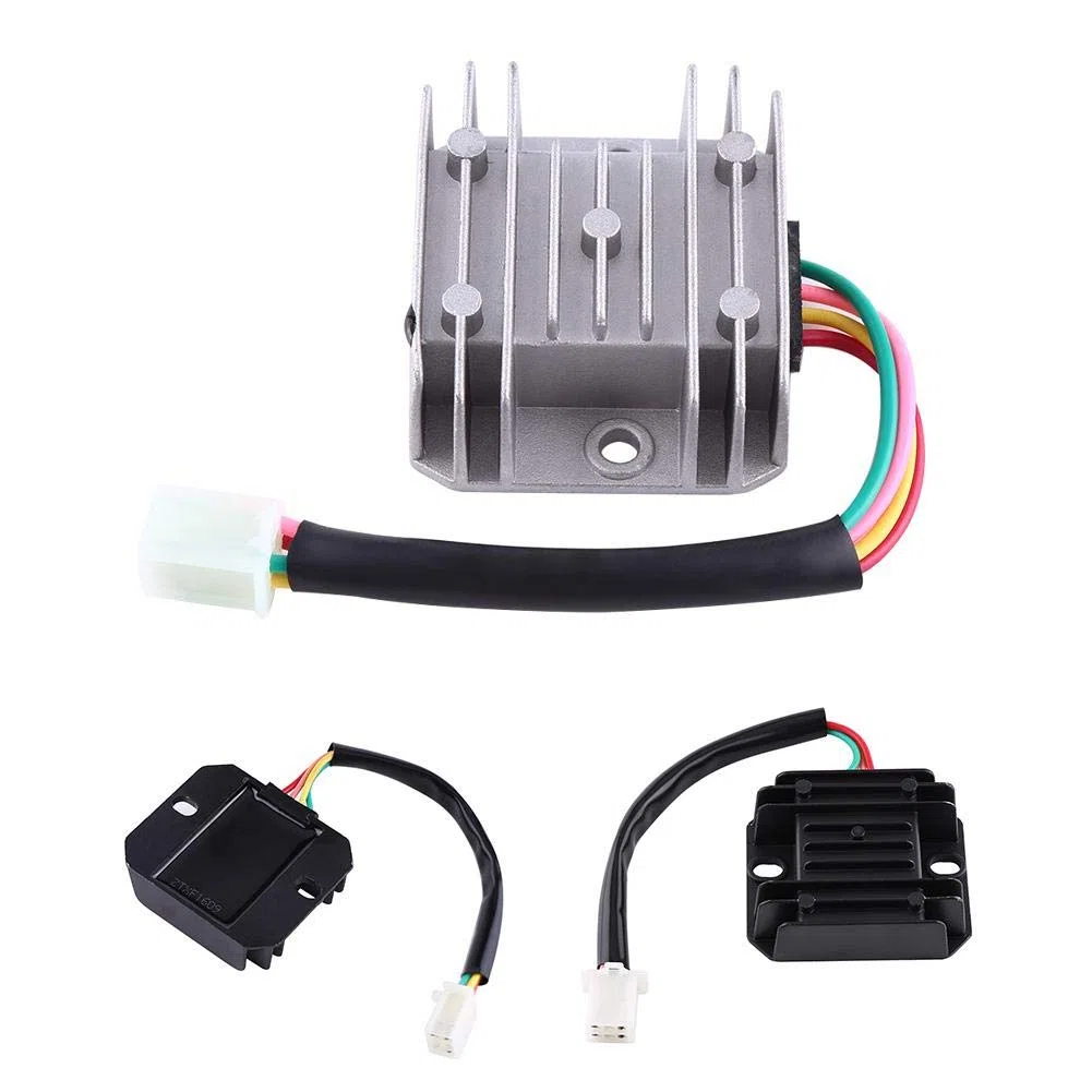 Regulador de motocicleta, 4 cables 4 pines Regulador Estabilizador de rectificador Regulador de motocicleta de 12 voltios para 150-250CC Moto Scooter Ciclomotor ATV
