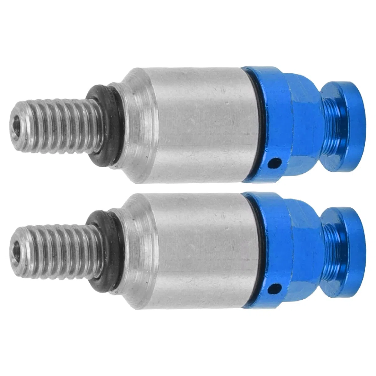 Powersports Horquillas Delanteras, 2 Piezas M5x0.8 Aleación de Aluminio Horquilla Purgador de Aire Válvula de Alivio de Presión Válvulas de Repuesto, Horquilla para Ajuste Universal CRF150R(Azul)