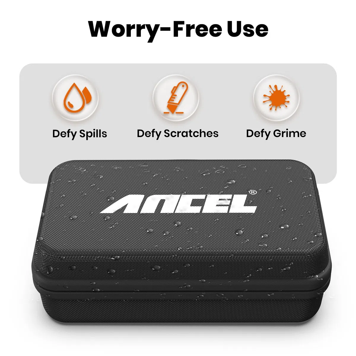 ANCEL Estuche de Transporte for OBD2 Scanner, Code Reader and Diagnosis Tool, Estuche Rígido EVA Impermeable Compatible con ANCEL Escáner OBD2 (L)