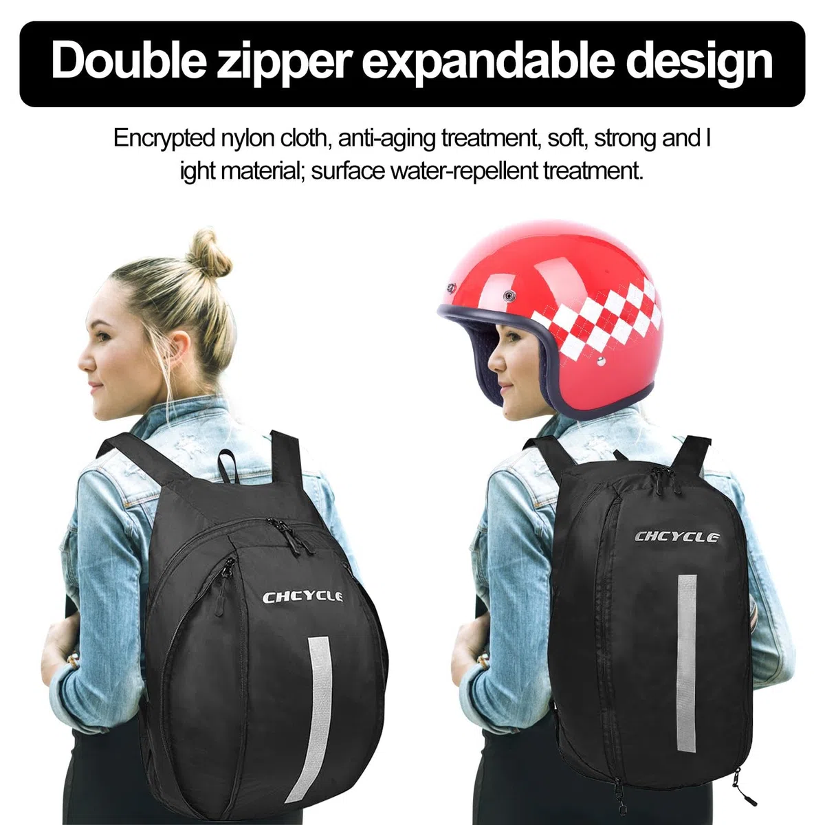 Genérico Mochila Impermeable para Casco y Laptop, Extensible, 20-35L, Resistente al Agua, Portátil