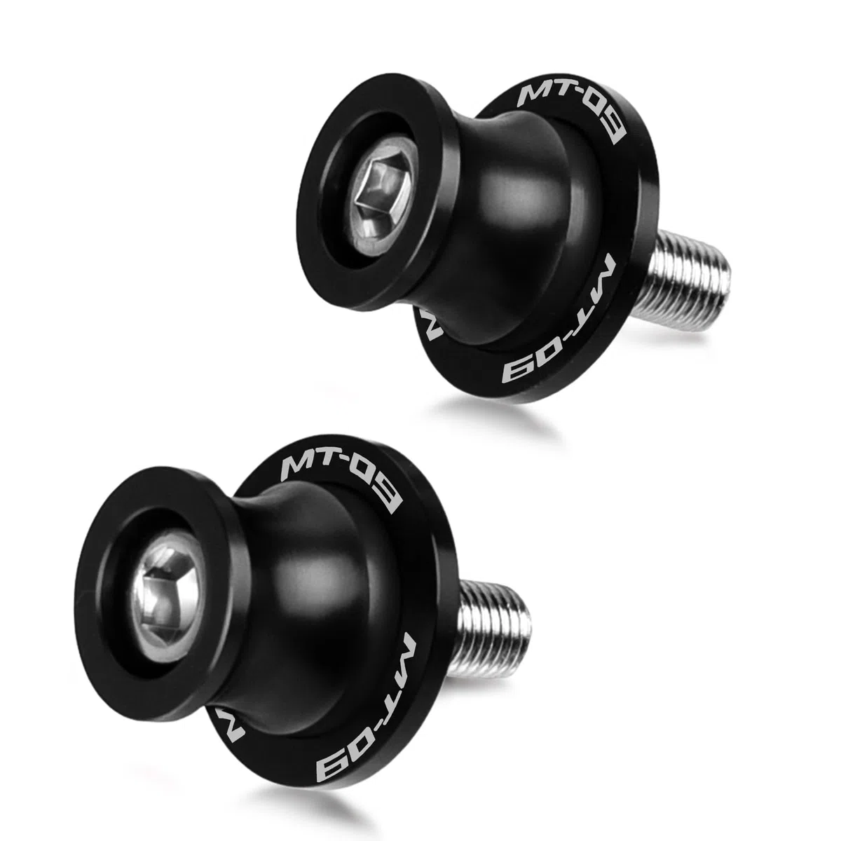 Soporte de brazo basculante de 2 piezas, soportes de trinquetes de brazo basculante de motocicleta M6 para MT09 MT 09 MT-09 MT09 SP MT 09 SP MT-09 SP FZ09 FZ 09 FZ-09 2013-2022 (negro)
