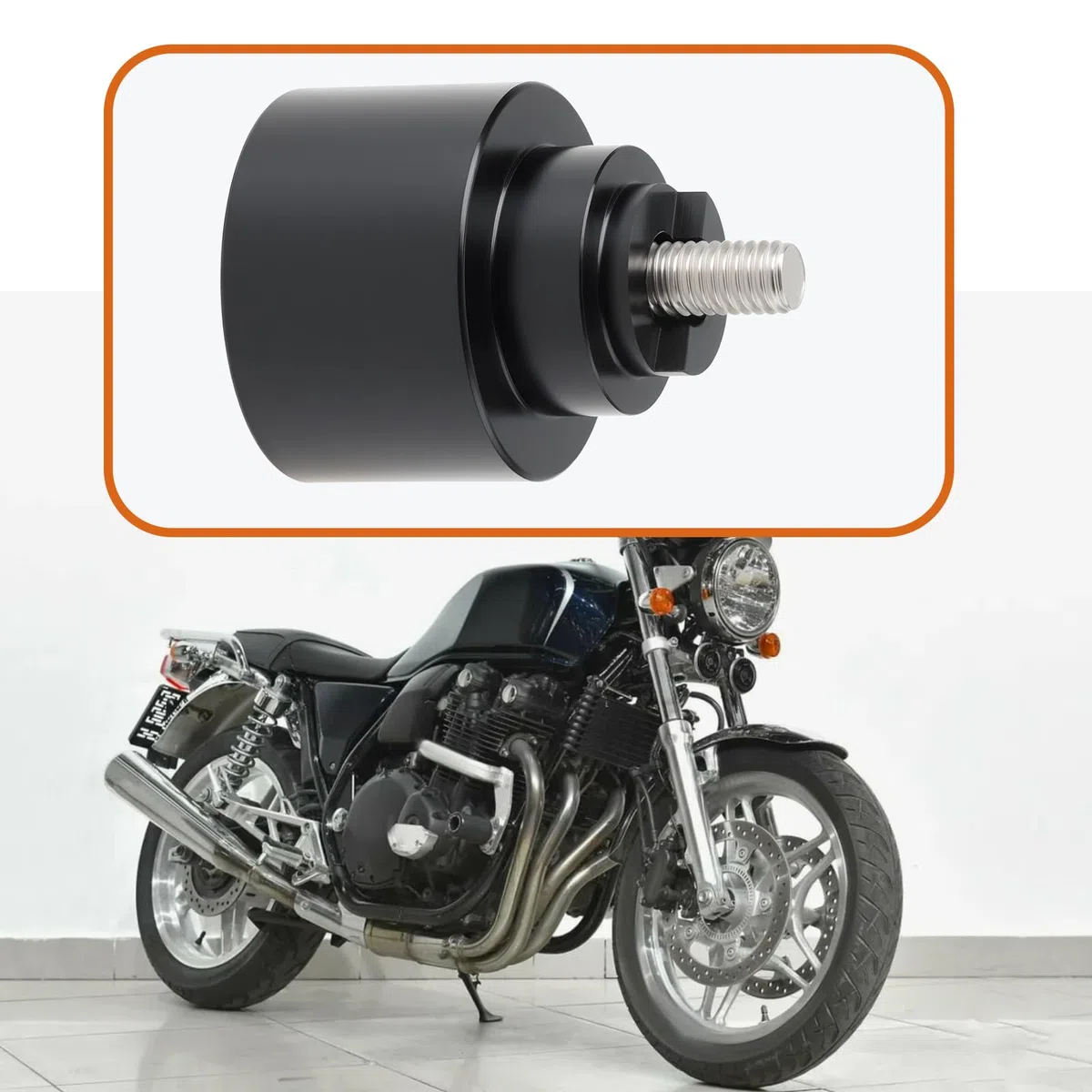 1 Par de Contrapesos Negros para Manillar de Motocicleta M6x1,25 Compatible con Honda CB GL RVF NX FMX Y SH