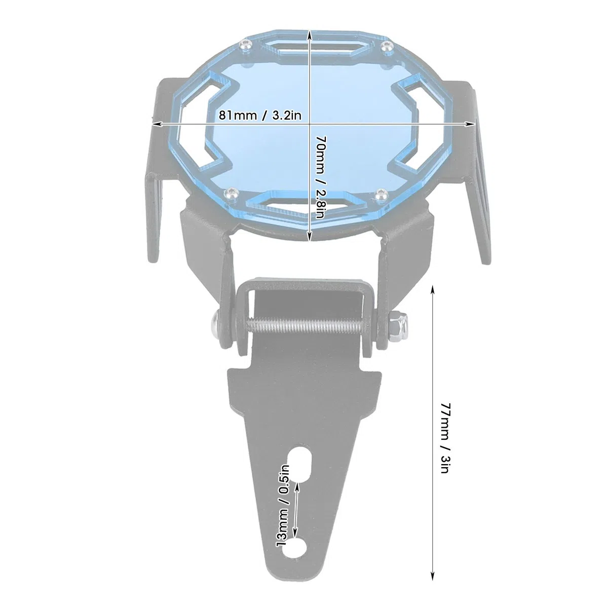Srliya Accesorio de Motocicleta Motociclo LED Fog Guardia de Luz Cubierta Protectora LEAM LECHE PROTECTOR PARA R1200GS/R1250GS AVENTURE LC (Azul)