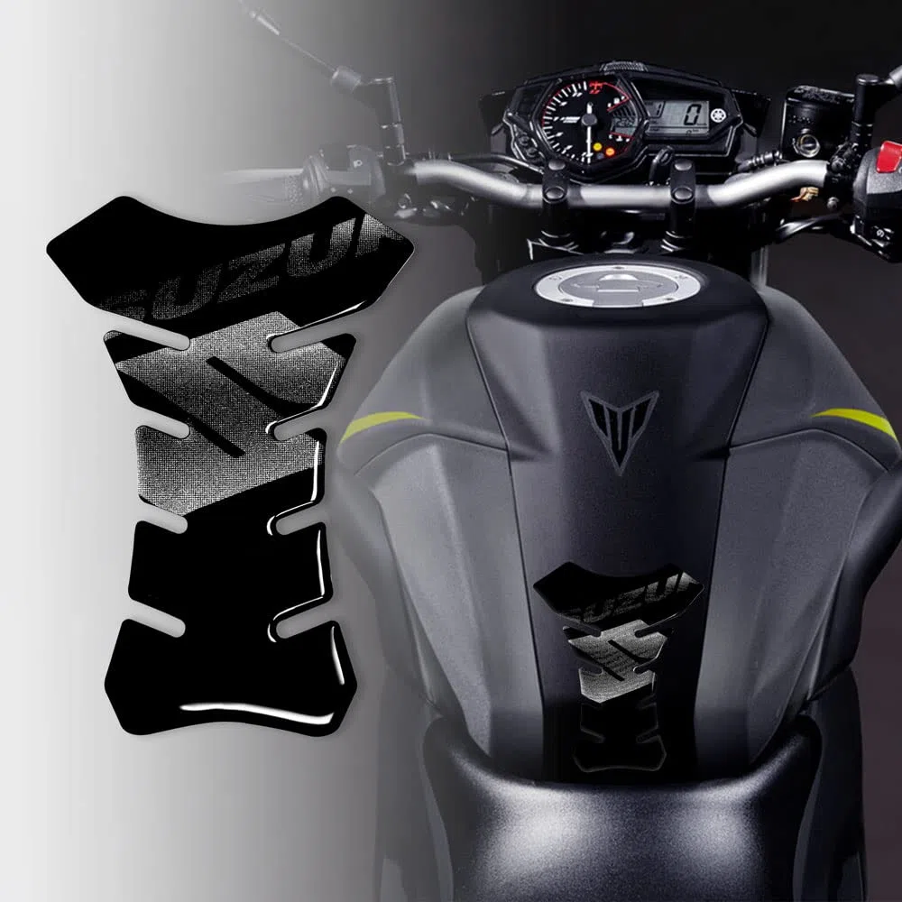 4R Quattroerre.it 18083 Pegatina 3D para el Depósito de la Moto Suzuki, Negro