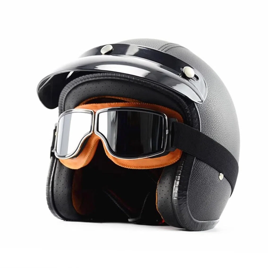 Gafas Moto Vintage Gafas de Aviador Gafas de Motocross Gafas de Casco de Ciclismo Gafas de Protección para Los Ojos Gafas de Motocicleta Retro Gafas de Sol Retro Resistentes Viento y Polvo