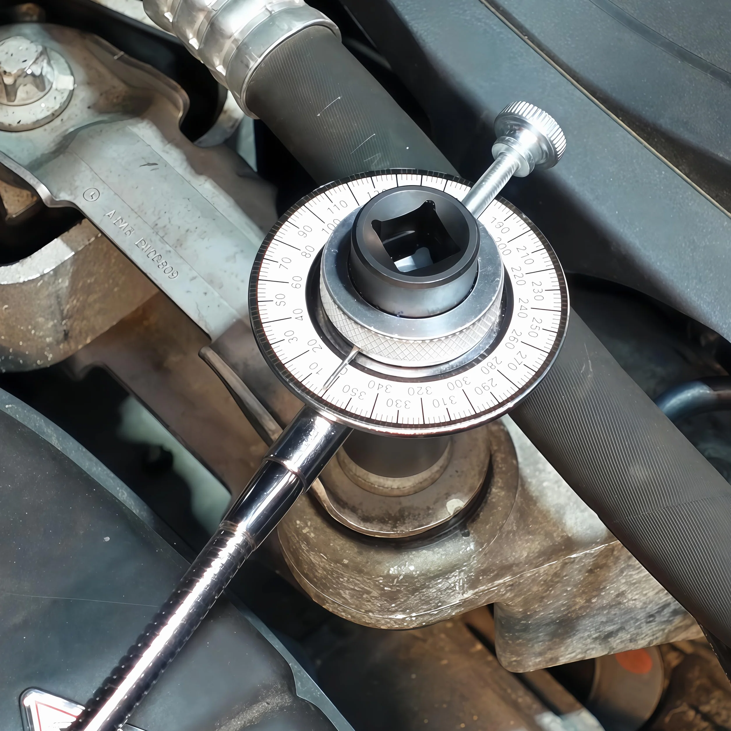 CCLIFE Goniómetro de imantado 1/2' Goniometro Llave Dinamometrica Goniometro para Llave de Torque