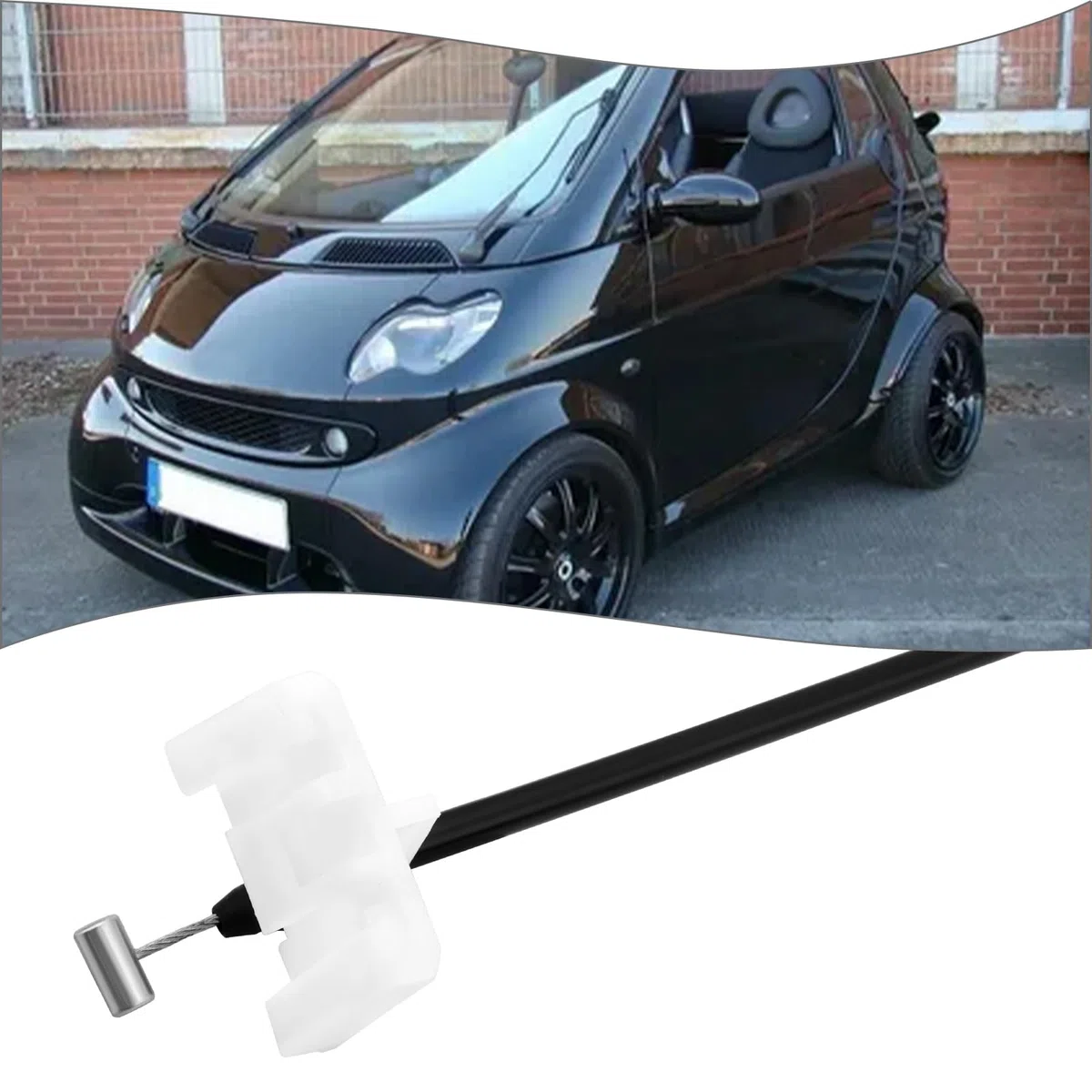 EMSea 2 piezas de repuesto para manija de puerta exterior de coche, 0001973V005, compatible con Smart 450 Fortwo Coupe 450 1998-2007