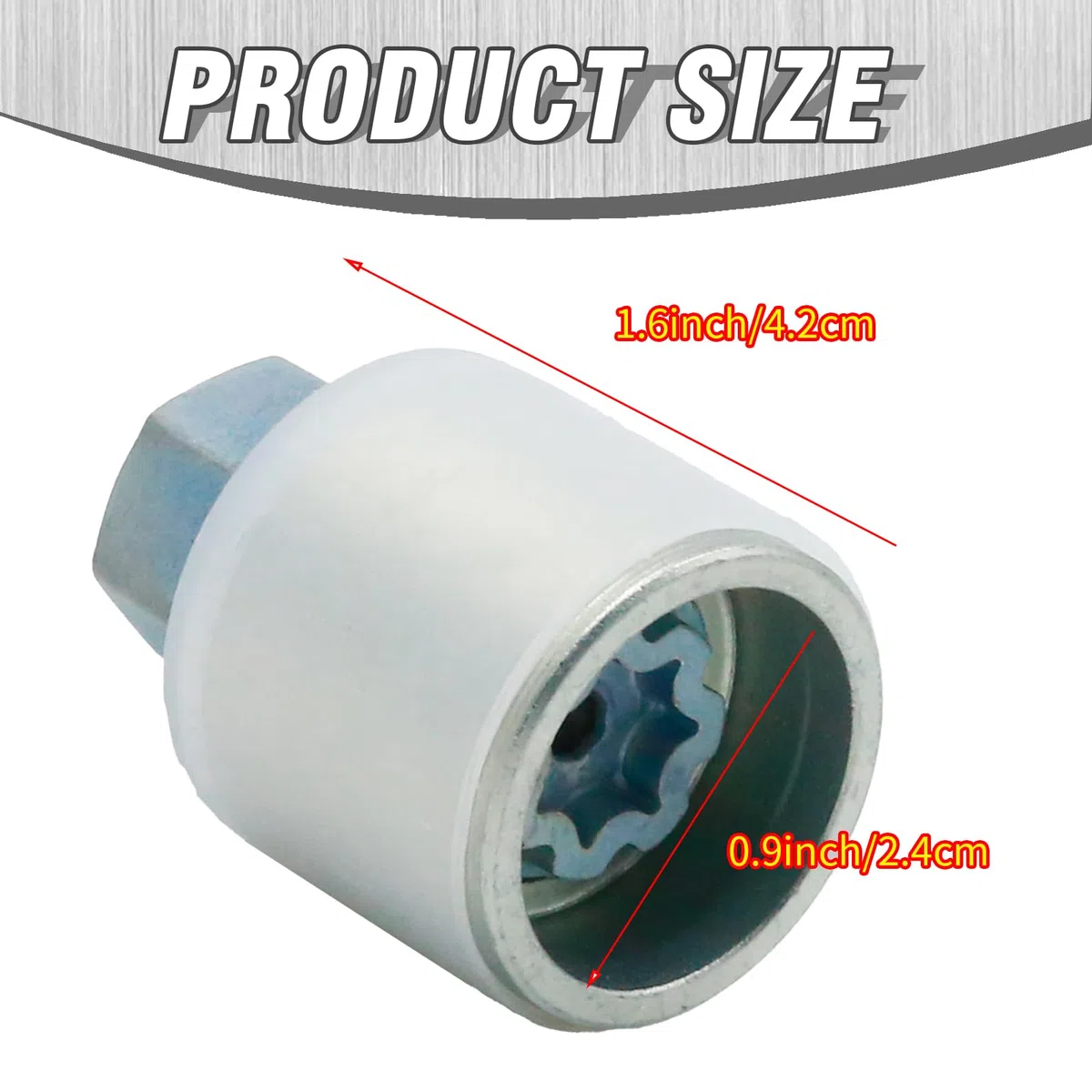 Hoypeyfiy 4F0689139C 814 Llave antirrobo para tuerca de rueda de coche, llave de tuerca de bloqueo robusta para llave A-D número 814, letra clave Q