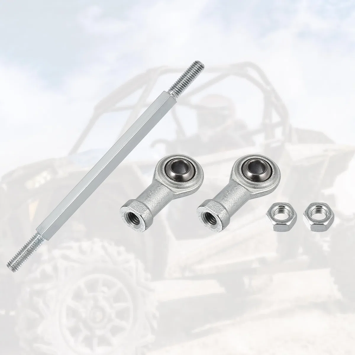 Motoforti M8 Dirección Tirante para 49cc Eléctrico ATV Go Kart Plateado Tono 160 mm