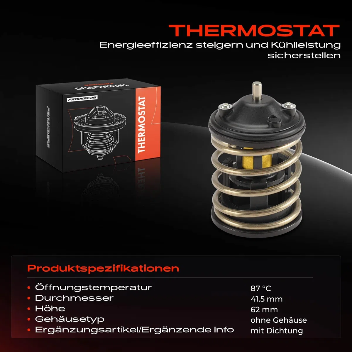 Frankberg Termostato Refrigerante Diesel Con junta Compatible con X3 F25 Serie 3 Touring F31 Serie 5 Touring F11 X1 E84 X3 F25 Replace# 11517805192