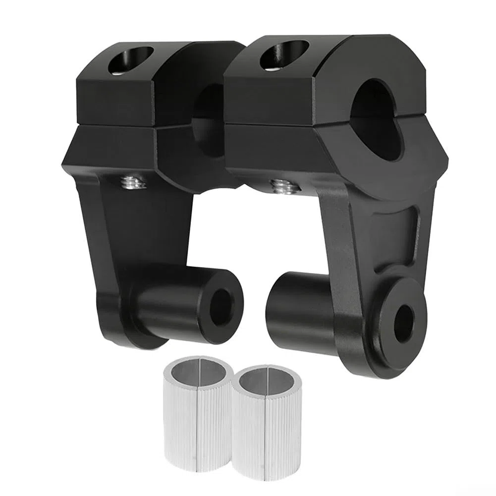 Elevadores de manillar de 22 mm y 28 mm, accesorios de motocicleta de aluminio de zinc para un mejor manejo (negro)