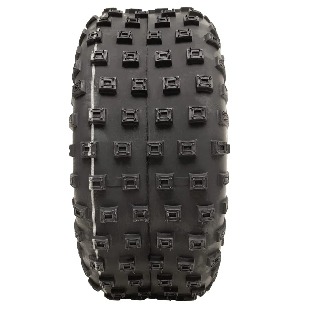 Parnells - 2 Juegos de Neumáticos sin Cámara para Atv, 145/70-6 - 50 cc 90 cc 110 cc, 2 Capas P319 Wanda, Diámetro 355 mm, 140 mm de Ancho, 75 kg - Marca E, Legal en Carretera