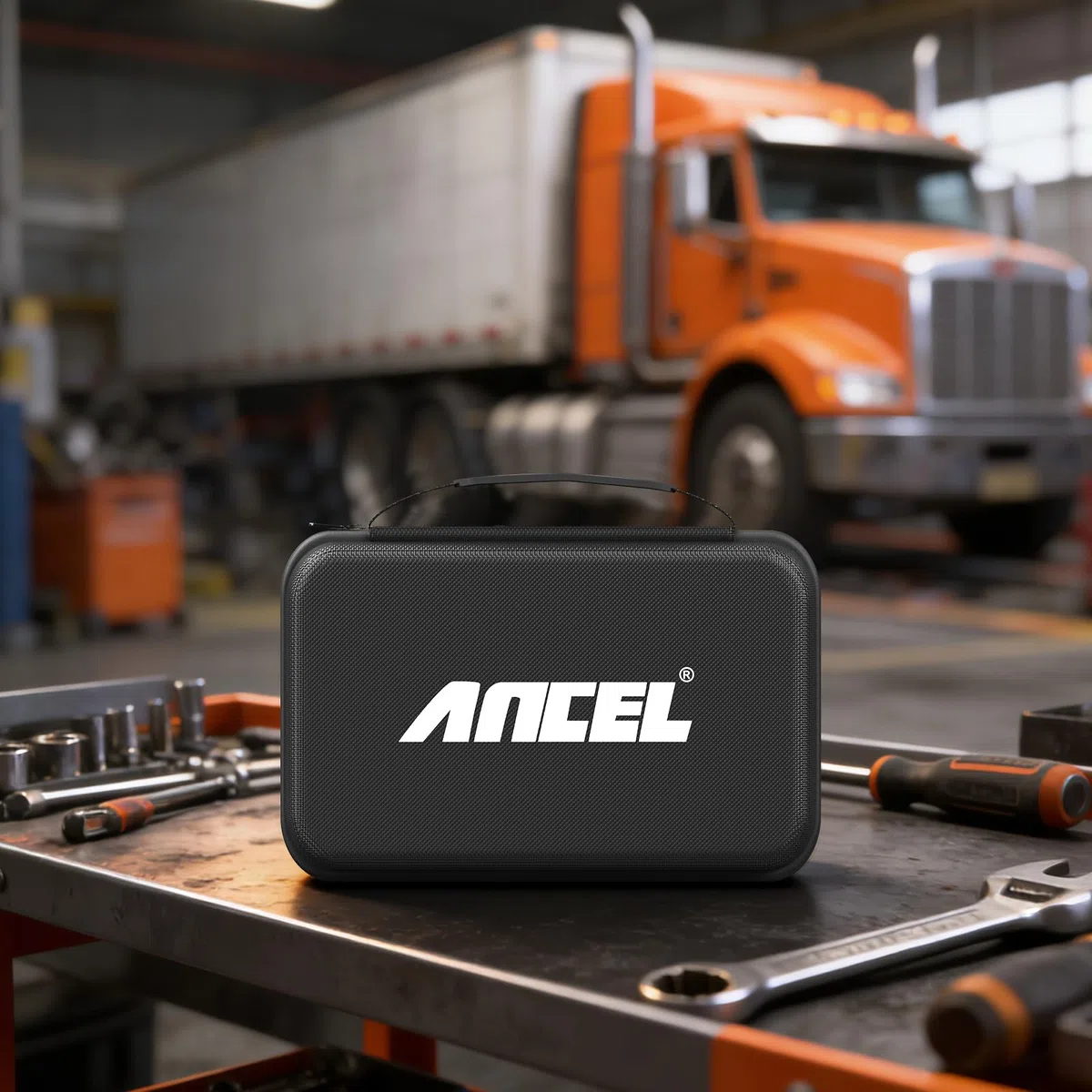 ANCEL Estuche de Transporte for OBD2 Scanner, Code Reader and Diagnosis Tool, Estuche Rígido EVA Impermeable Compatible con ANCEL Escáner OBD2 (L)