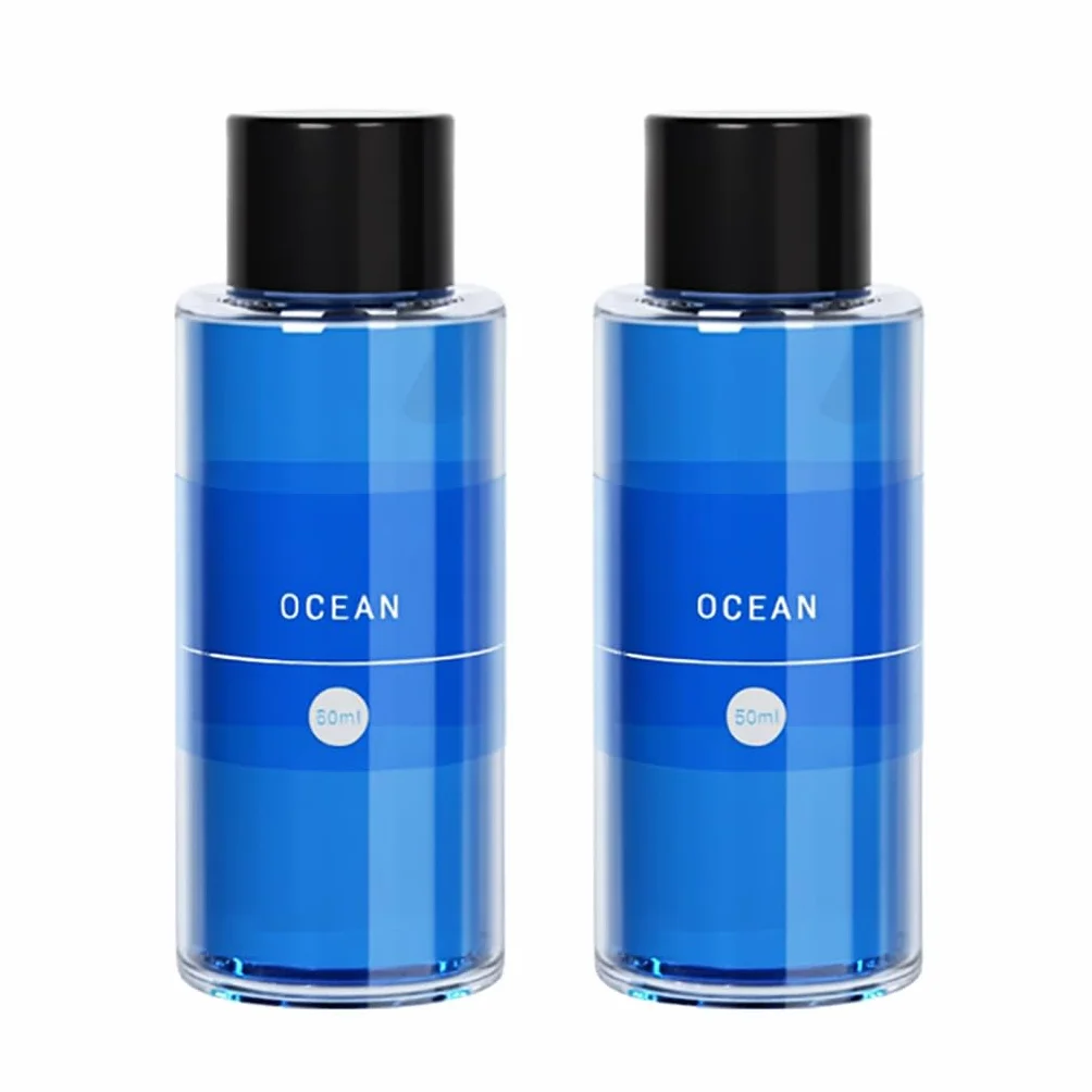 Recambio de perfume para coche de 2 x 50 ml: eleva tu conducción con la esencia de la elegancia (2 x océano)