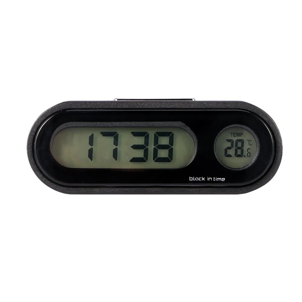 2 en 1 en modo Auto Digital Clock Vehículos Medidor de temperatura con retroiluminación LED universal para coches