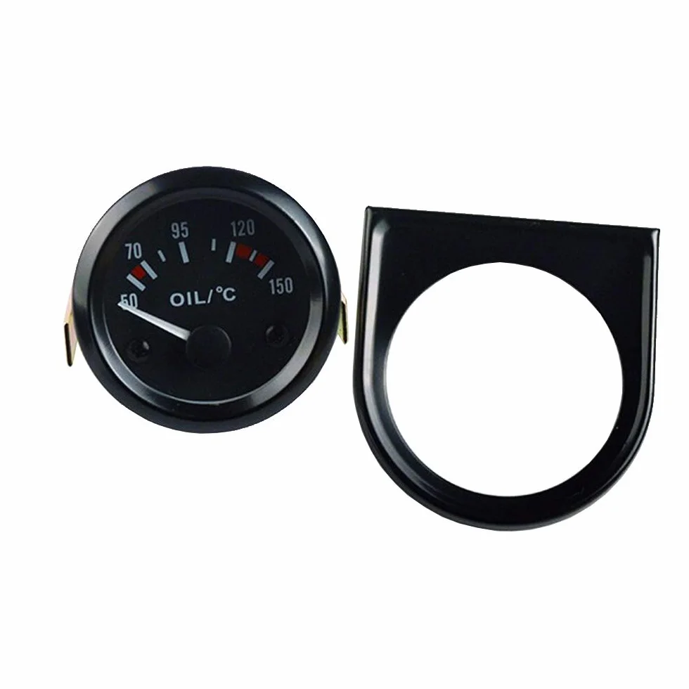 12V 2" puntero de motor de coche de 52mm kit indicador de nivel combustible tanque Indicador de luz LED blanco negro universal