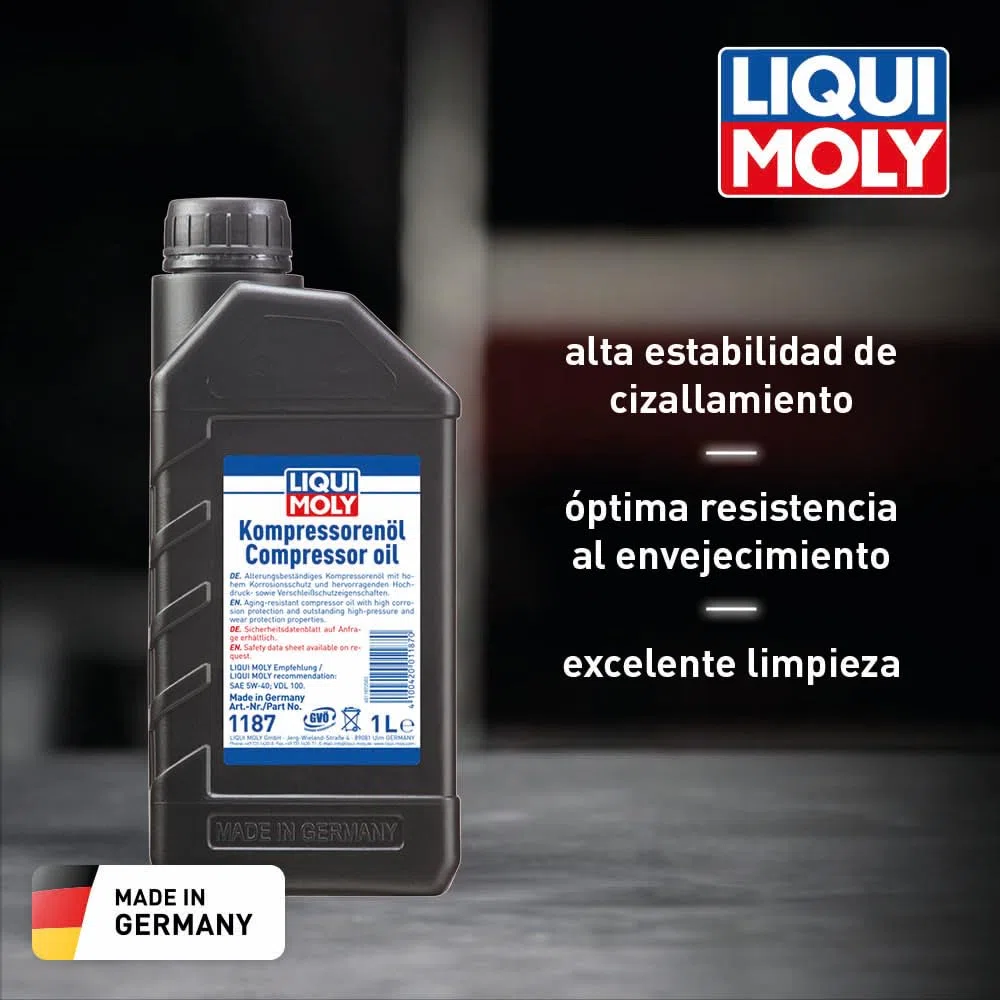 LIQUI MOLY Aceite para compresores | 1 L | Aceite de compresor | 1187