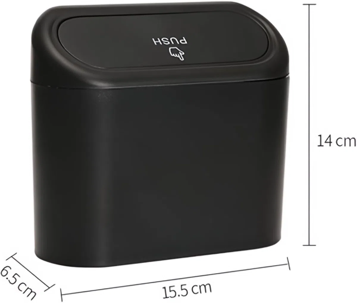 Papelera Coche para Mini Aceman 2025 2024, Cubo de Basura Mini Contenedor de Residuos con Tapa Accesorios Interior Automóvil Impermeable Negro Portátil