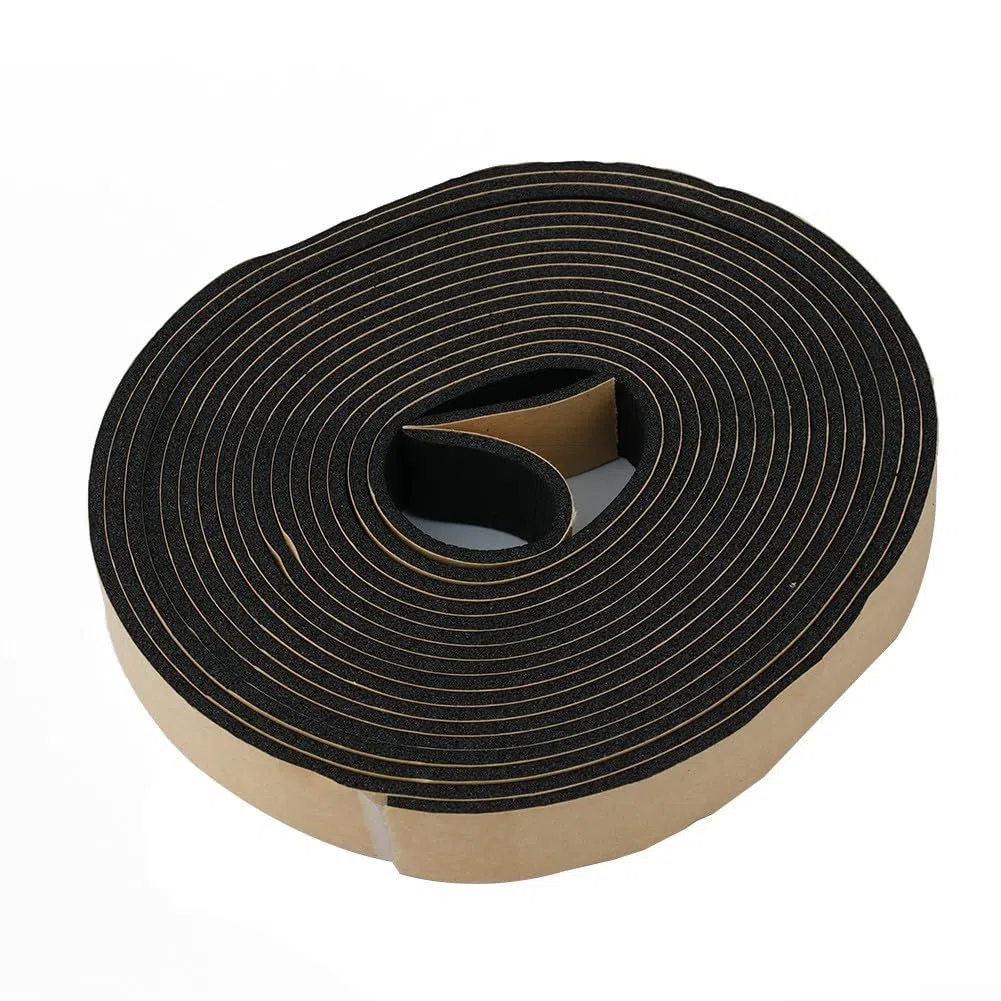 Burlete de sellado de vidrio para puerta lateral de coche de 5 m para lado delantero y trasero, tira de sellado de espuma con cinta M de doble cara, 20 mm x 5 m x 3 mm,
