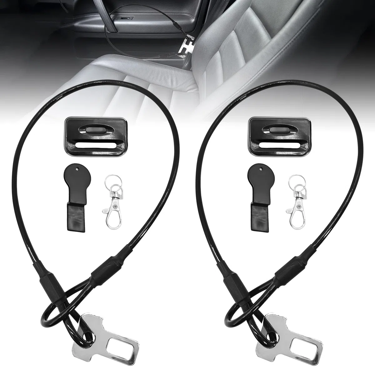 2 Set Protección contra robo para autocaravana: Protección contra robo para autocaravana, protección contra robo para la puerta de autocaravanas, resistente barra de seguridad de metal para