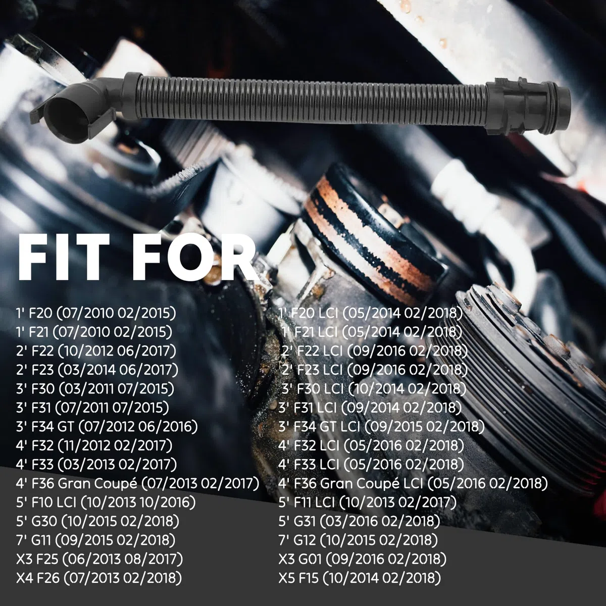 Air Intake Breather Hose, Filter Cleaning Tube Induction Hose Kit for F20 F21 F22 F23 F30 F31 F34