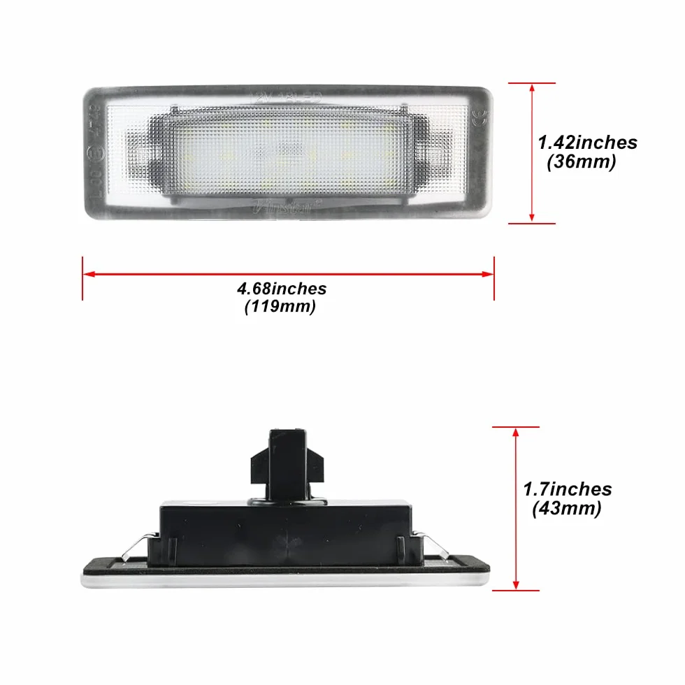 2x luces de matrícula LED blancas de xenón para Kia Sportage 2015-2020 Kia Proceed GT 2019-2021