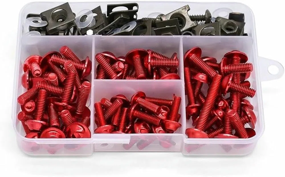 177 Piezas Kit Completo de Tornillos, Arandelas, Clips y Tuercas para carenado de Motocicleta para Aprilia SXV RS 125 RS50 SR 50 Shiver 750 RSV para Pegaso 650 SR 150 RSV4 para Tuono V4 RS 50