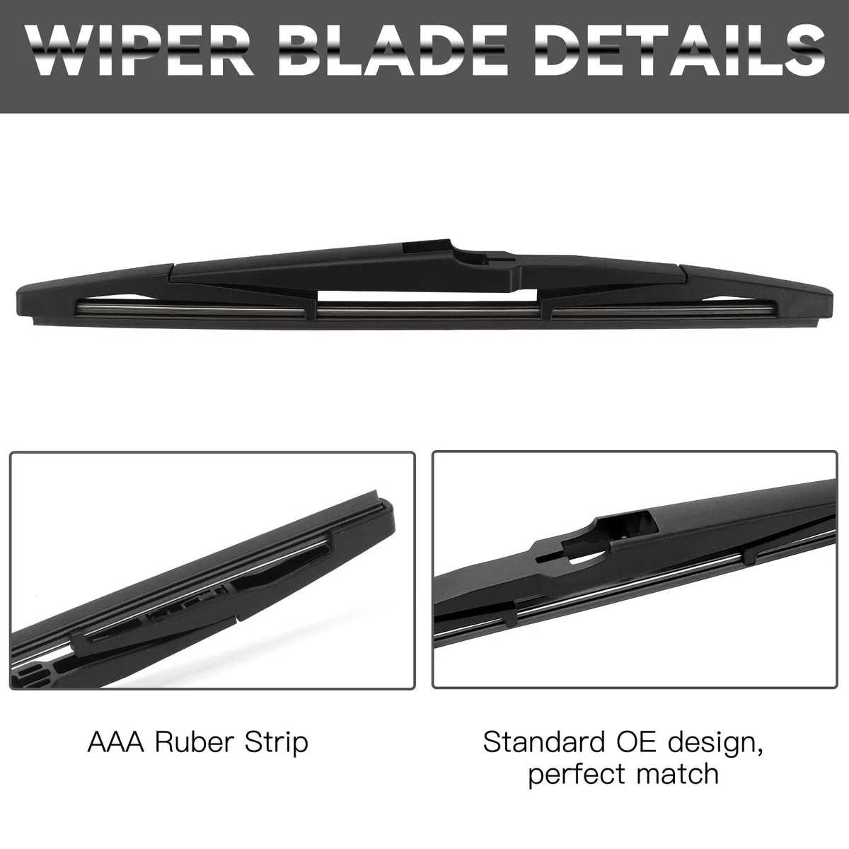 Limpiaparabrisas Trasero de Coche Reemplazo Compatible con Hyundai Tucson 2017-2020, Juego de Brazo y Hoja de Kit de limpiaparabrisas Trasero de Coche Impermeable