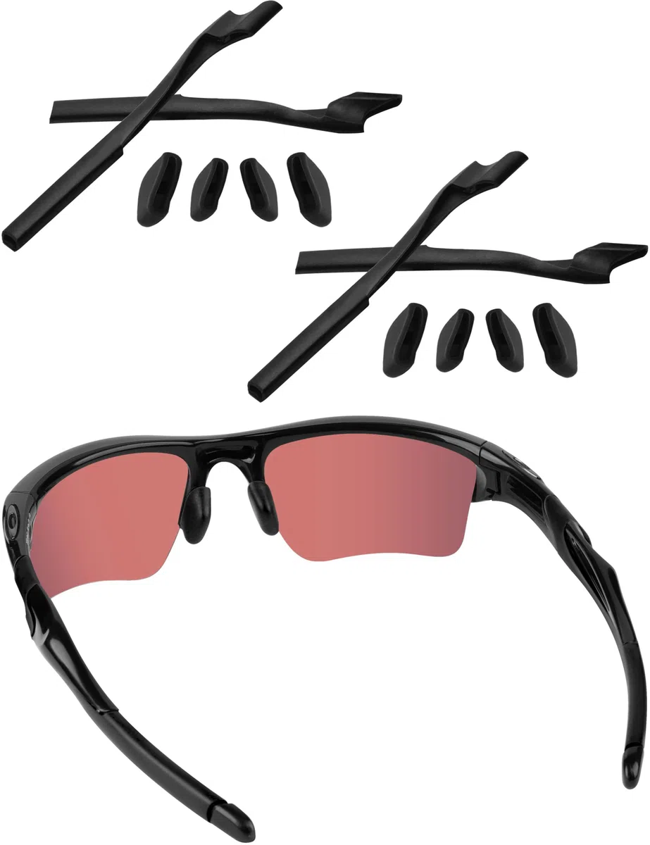 Acefrog Juego de 2 pares de almohadillas de nariz de repuesto para Oakley Half Jacket 2.0 OO9144, Half Jacket 2.0 XL, Half Jacket 2.0 Asian Fit, color negro
