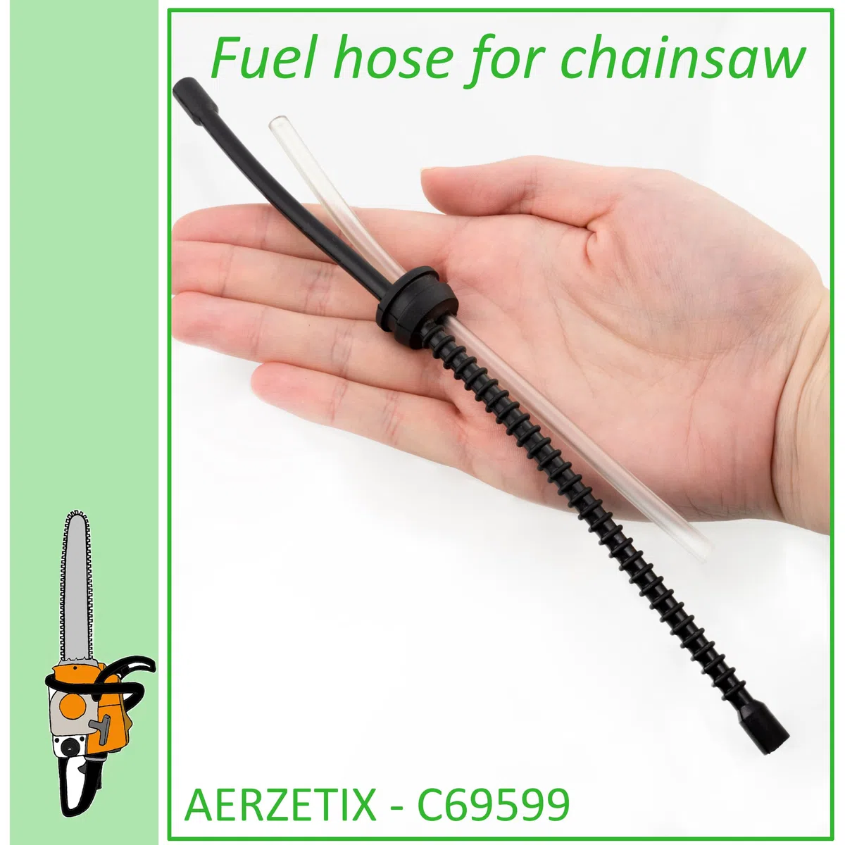 AERZETIX - C69599 - Tubo/manguera de gasolina para motosierra - compatible con Oleomac 730 735 740 750 Efco 8300 8350 8400 8500