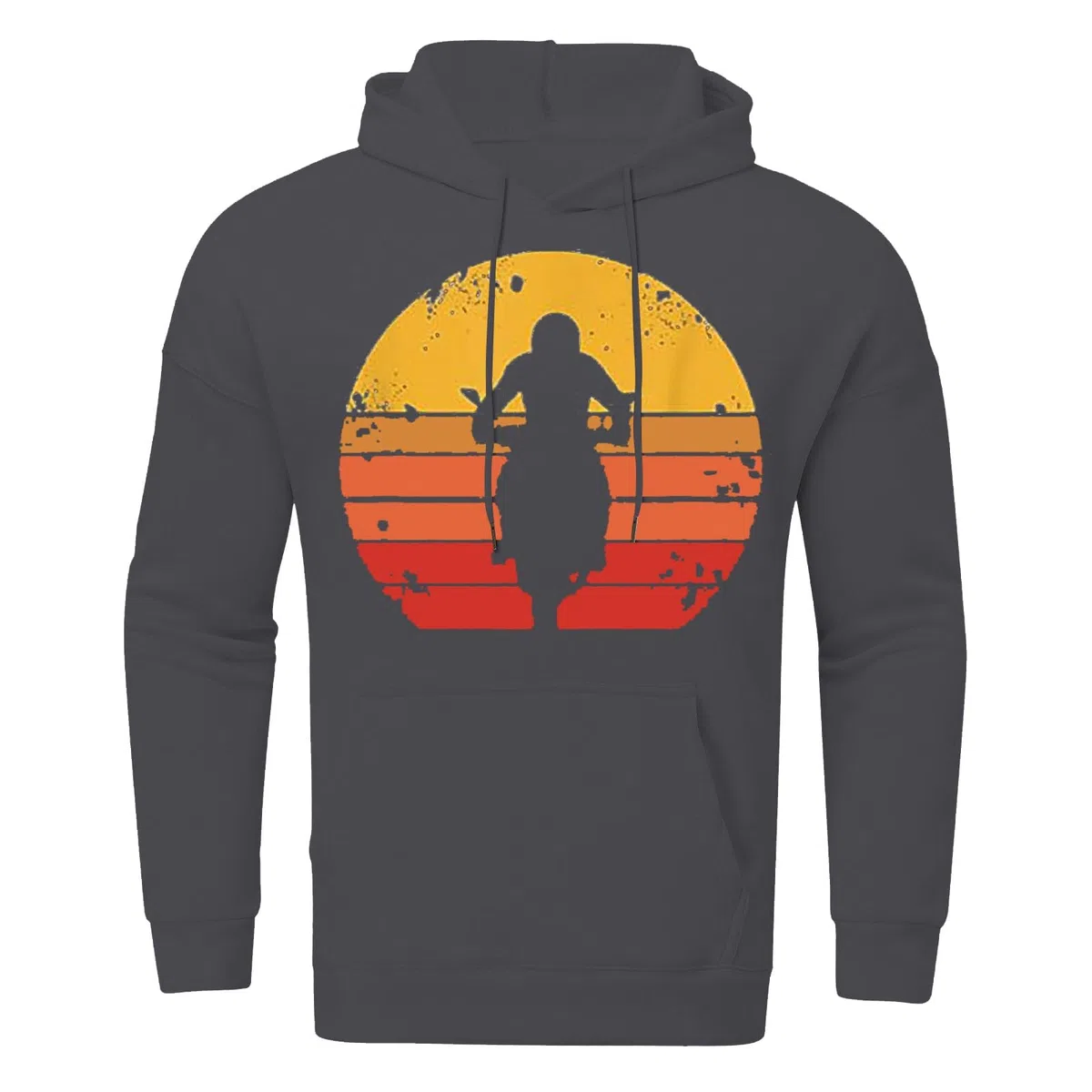Generisch Sudadera con capucha de manga larga con cordón para hombre, informal, parte de la moto, parte de
