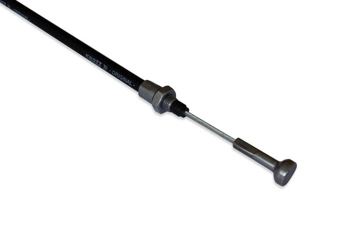 KNOTT Cable de Freno para Remolque 1630/1820 mm con Terminal de Bola para Frenado Seguro y Suave, Sirga de Freno de Alta Resistencia Modelo Nuevo para Ejes de Caravanas