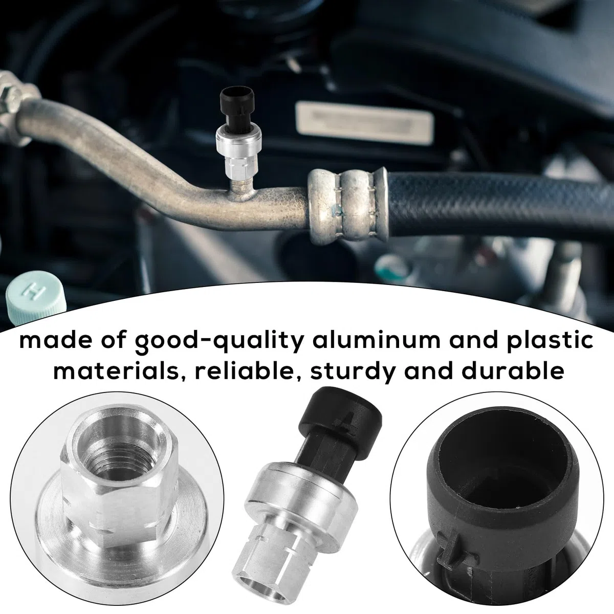 Interruptor de Presión para Aire Acondicionado, Sensor de Presión Aire Acondicionado OEM#1551343 13587668 Sensor de Aire Acondicionado Coche para Buick Cadillac Chevrolet GMC Pontiac Ford