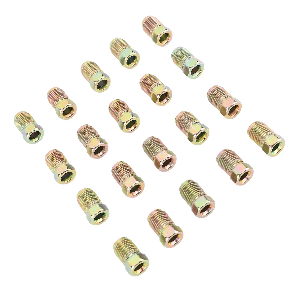 20 Piezas de Accesorios de Línea de Freno M10x1.0, Roscas de Metal de 3/8 de Pulgada, Se Adapta a Tubos de 3/16 de Pulgada, para Automóviles, SUV, Motocicletas, Vehículos Todo