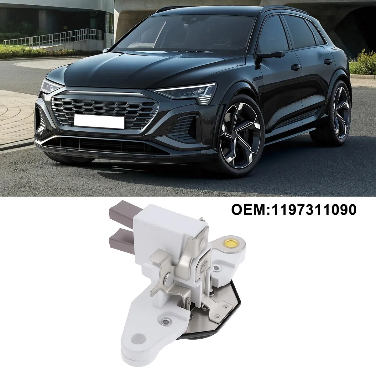 EMSea 2 piezas de repuesto para regulador de alternador 1197311090 compatible con Audi compatible con Opel