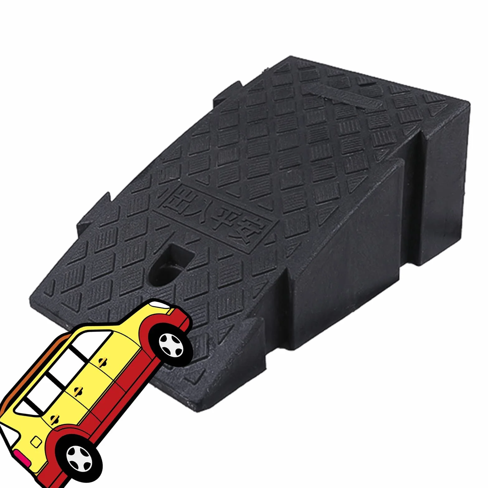 Rampas de Carga, Portátil Antideslizantes Rampas de Bordillo de Plástico para Escalones, Rampas De Umbral Ligeras para Scooter Caravana Acera Silla Ruedas Bicicleta Motocicleta