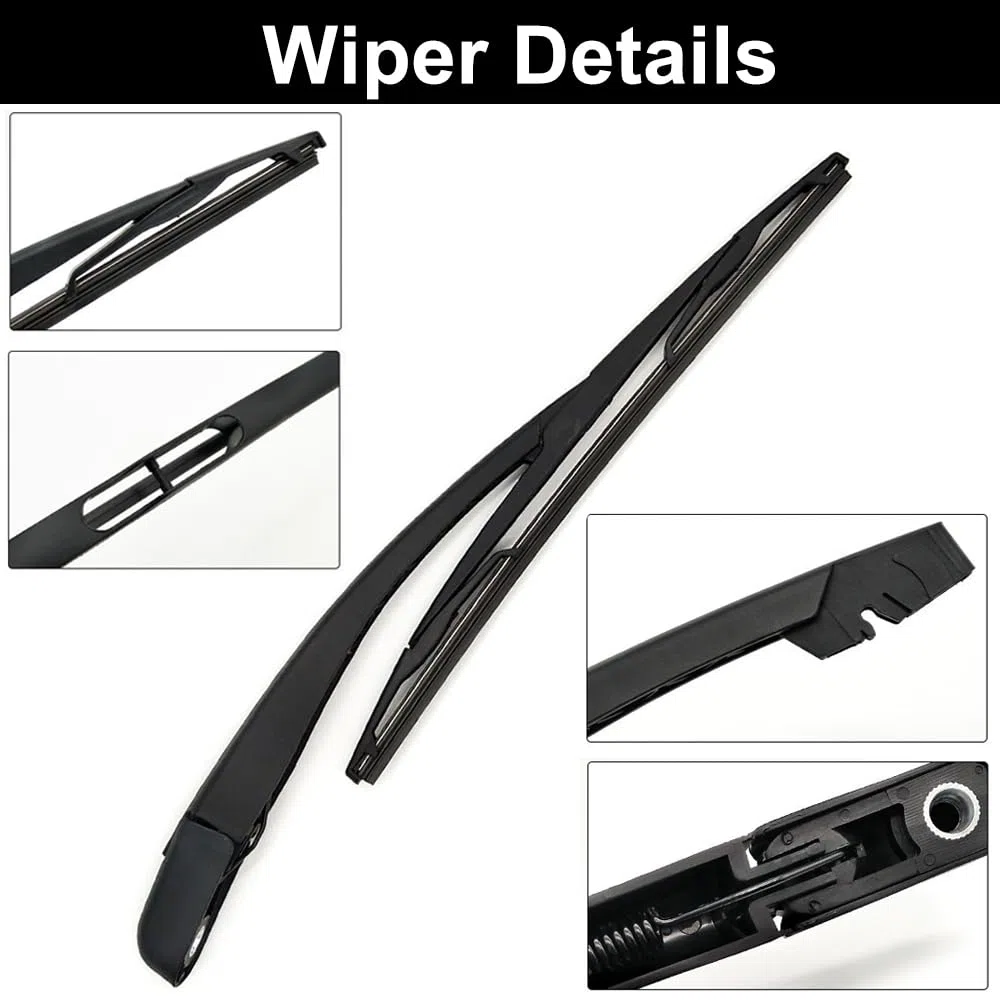 Brazo Limpiaparabrisas Trasero y Escobillas Limpiaparabrisas, Juego de Cuchillas del Brazo del Limpiaparabrisas Trasero Compatible con C3 2002-2017, Compatible con 307 SW 2002-2017