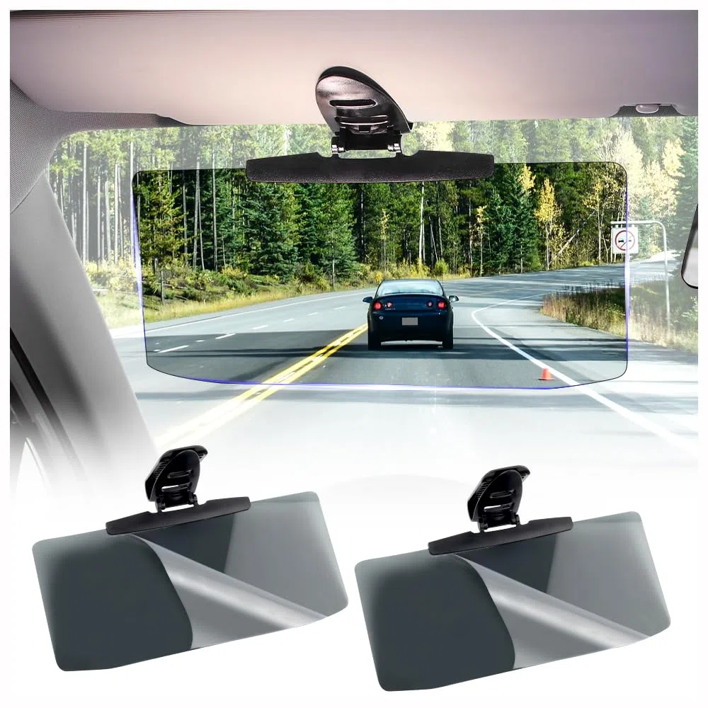 Visera Parasol Coche áNgulo Ajustable,32 * 14.5cm Accesorios Coche Antideslumbrantes para Una ConduccióN Segura,Extensor Parasol Coche para La MayoríA de Los Coches (2 Piezas)