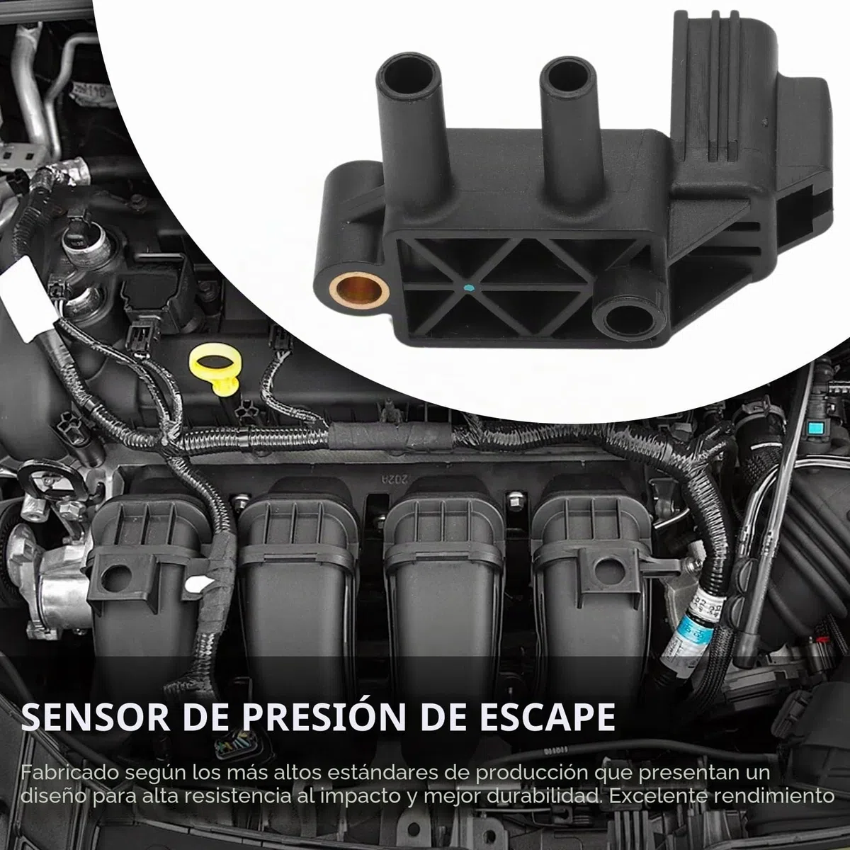 Sensor presión de gases escape para Kuga I, C-Max 2, Focus 3, Max, Galaxy, Mondeo, S-Max 1698614 para C30, S40 II, S60 II, S80 II, V40, V50, V60 I, V70 III 2010-2015 AV615L200AA AV615L200AB