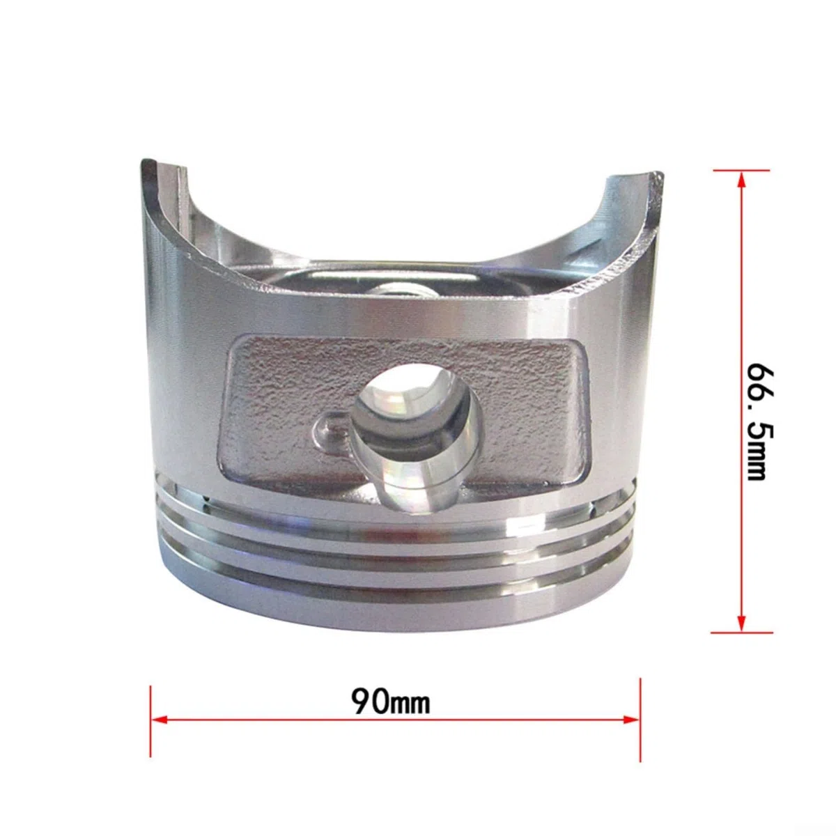 Kit de anillo de pistón para motor 190F GX420 6.0-6.5KW, montaje de 90 mm con pin y clips, piezas de repuesto de metal