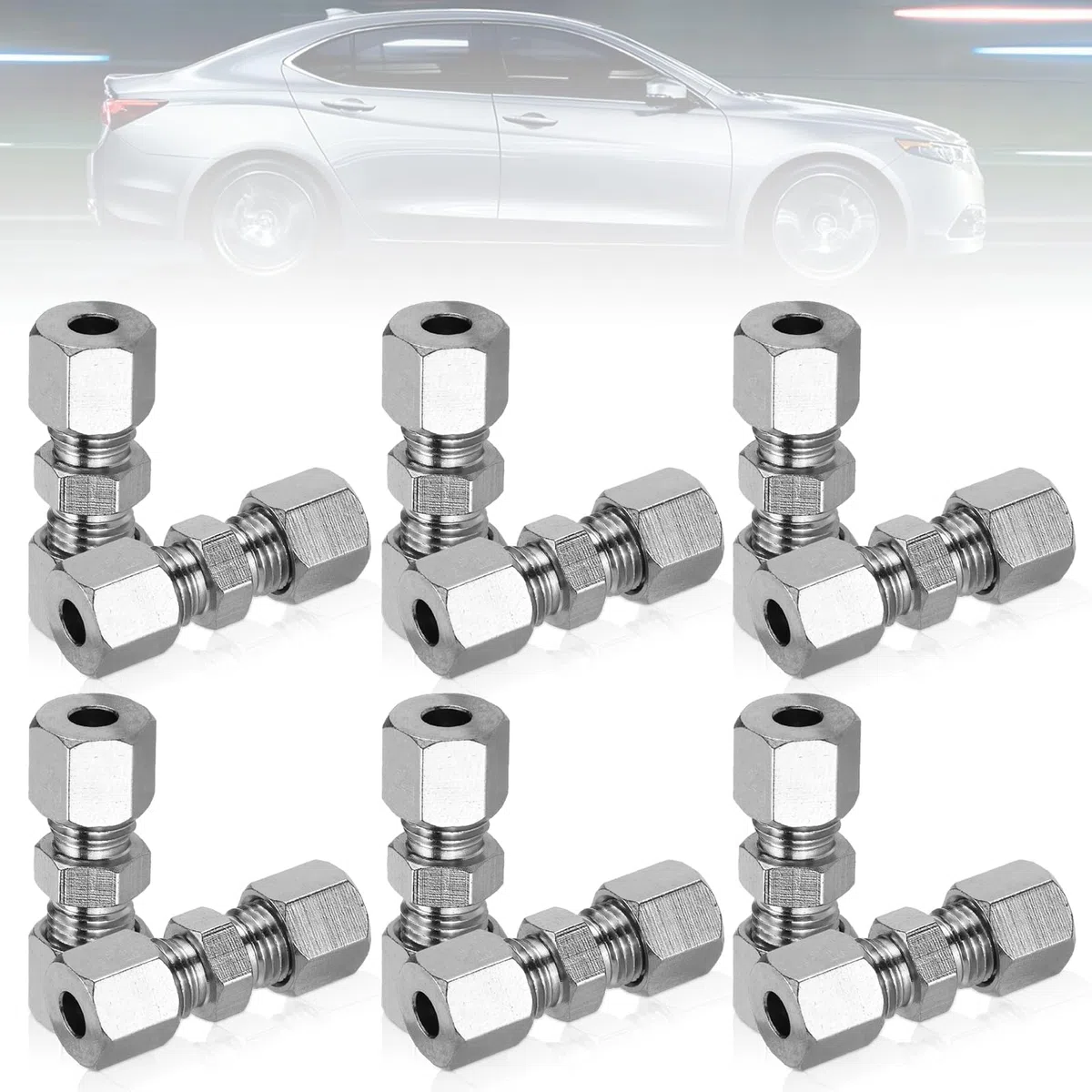 12 Piezas Conector de Línea de Freno, 4,75mm Conectores Universales de Línea de Freno, 3/16" Cobre Conector de Línea, Accesorio de Tubería de Freno, para Línea de Freno Sin Abocardar