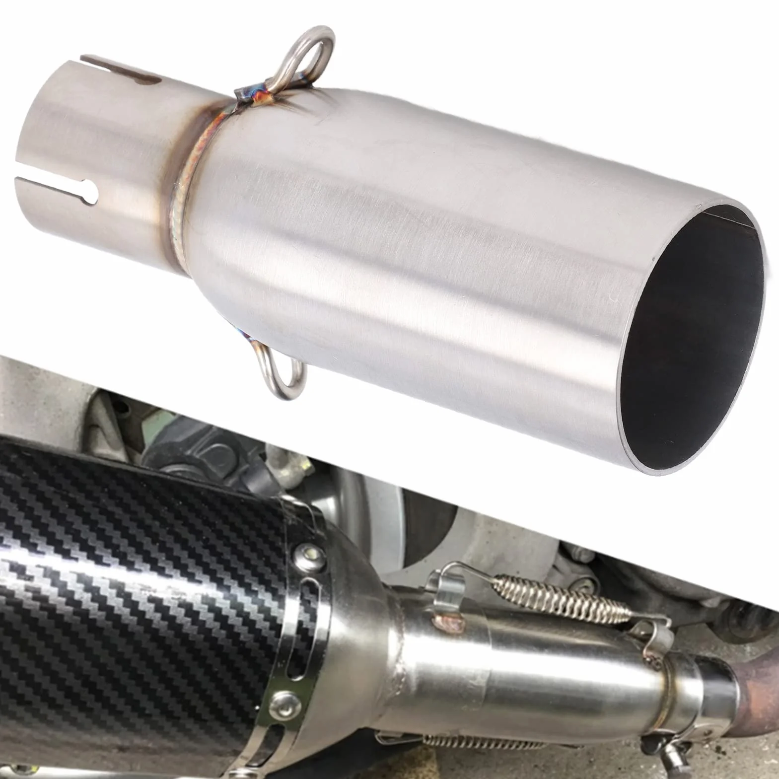 Tubo de Enlace Medio de Escape Completo de Motocicleta de Repuesto Reacondicionamiento de Tubo de Enlace para Piaggio BEVERLY 125 300 MP3 125 250 300 LT X10 125