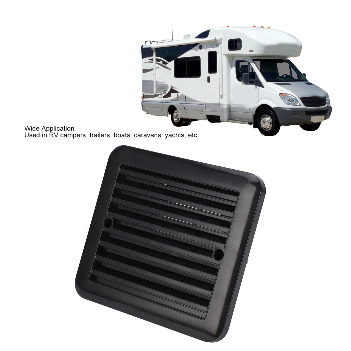 Yctze Rejilla de Ventilación Lateral para Vehículos Recreativos, Resistente a la Erosión, Resistente Al Agua, Rápido Intercambio de Aire para Vehículos Recreativos, Autocaravanas,