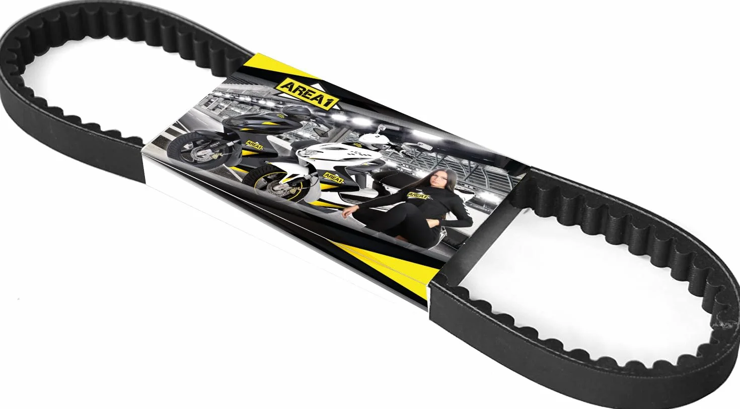 Correa trapezoidal de recambio Area1 747x16,5 para motores de 50cc. Correa de transmisión compatible con Aerox Jog Neos Slider BWs Italjet F12 F15 461 K2 Nitro Mach G Ovetto