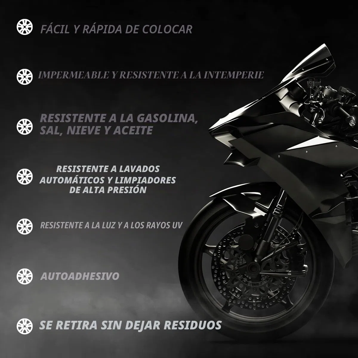 Finest Folia Pegatina del borde de la llanta 16 partes adecuado para 16“ 17” 18” 19” para el coche y la motocicleta