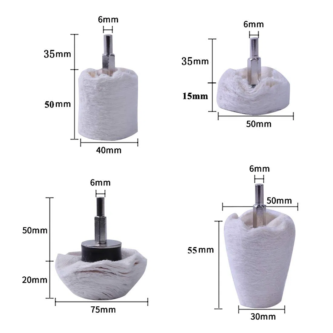 Disco abrillantador para taladro, cepillo para pulir metales, 8 unidades, para metal, aluminio y acero inoxidable, paquete de 8