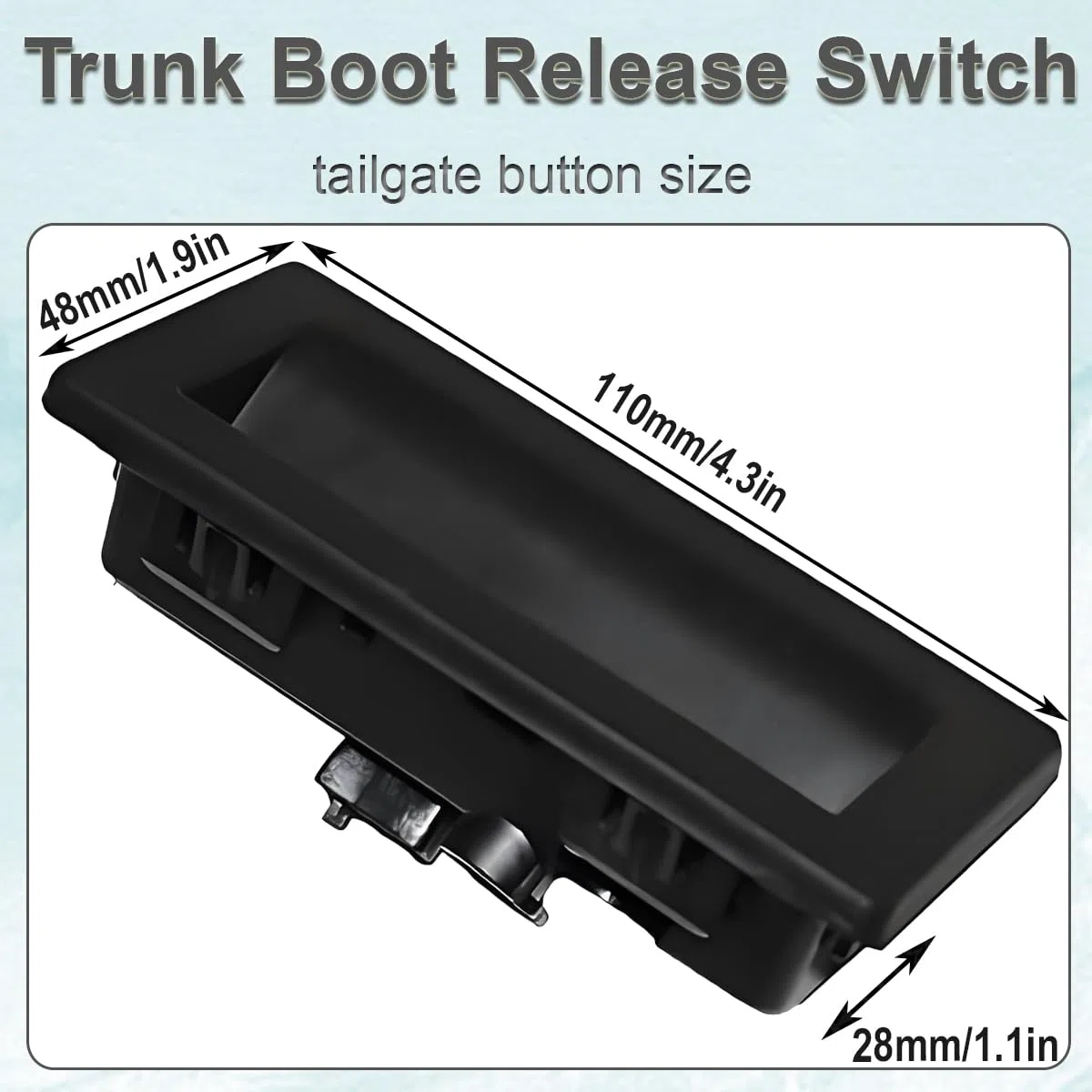 ZAMDOE 3V0827566 Interruptor de Apertura de la manija del portón Trasero para VW Touran Tiguan Caddy Mk4 para Audi para Seat Tarraco KN2 para Skoda Yeti 5L Superb Octavia Mk3 Manija de Arranque