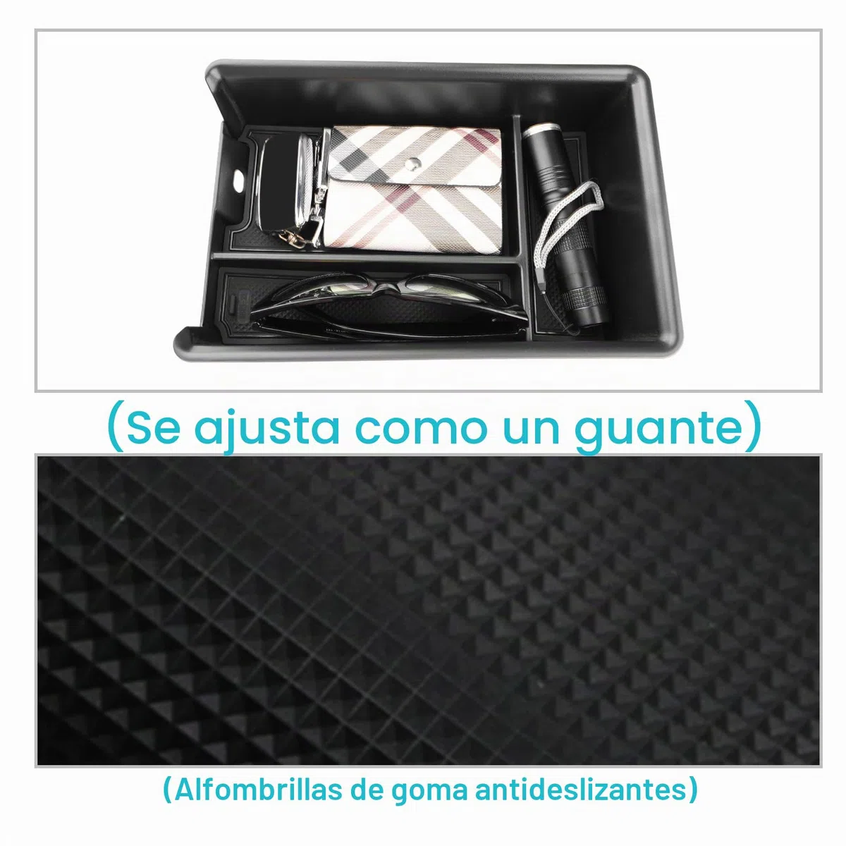 CDEFG Compatible con BMW 3er G20 G21 2019-2023 2024 2025 / 4er G22 / i3 G28 i4 G26 Facelift Consola central, guantera, reposabrazos Caja de almacenamiento multifuncional Accesorio de coche (Negro)